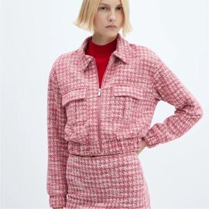 Women's Pink Tweed Jacket